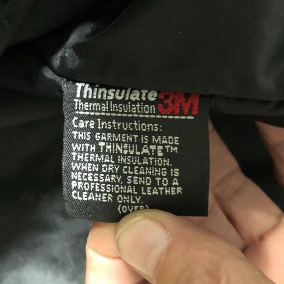 Wilsons Men Leather Bomber Jacket Size XXLT Black Thinsulate Full Zip Moto Biker - Picture 11 of 16